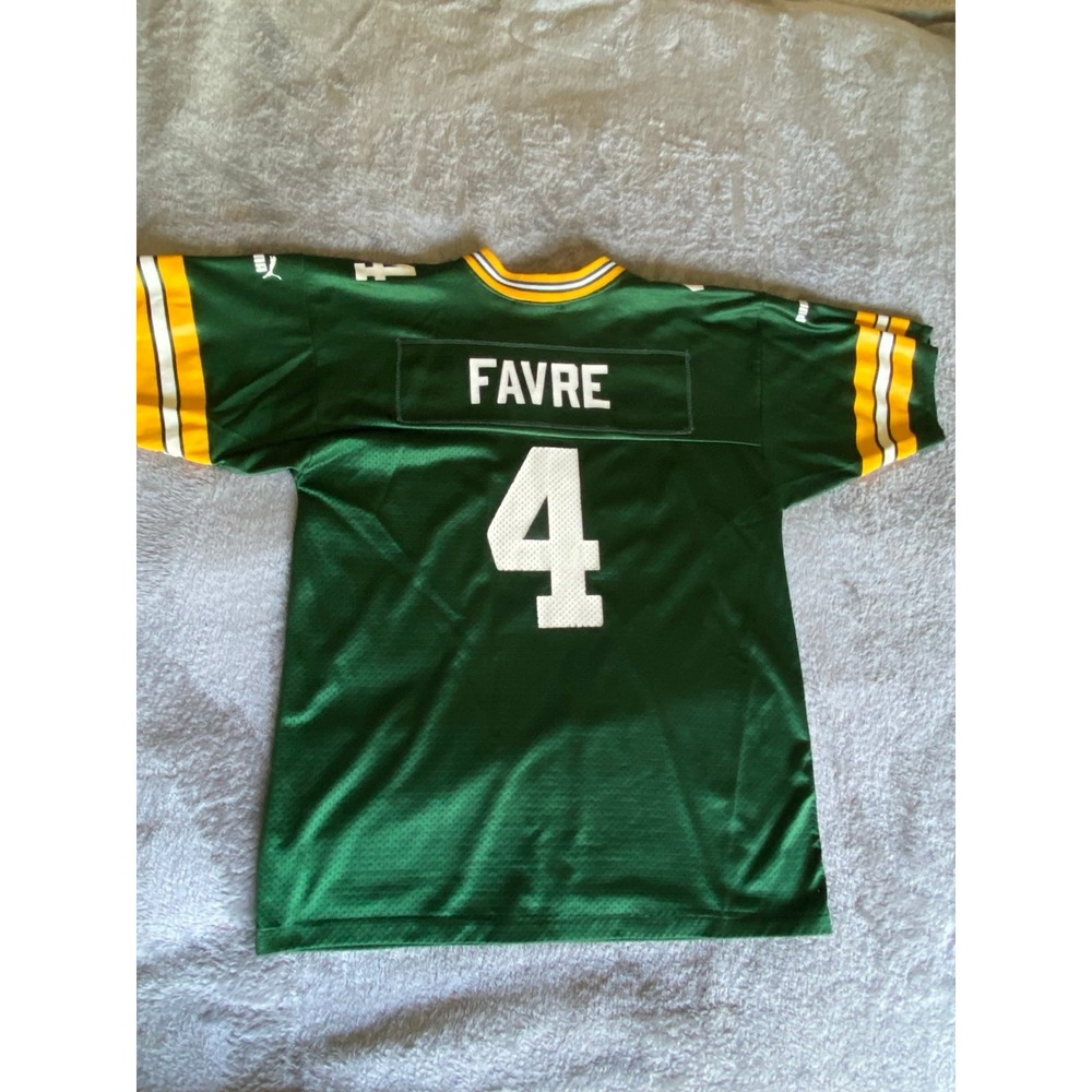 Green Bay Favre Large Kids Teen Large 14-16 V Neck Puma sku2